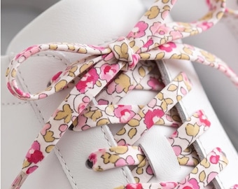 Lacets fleuris liberty, Paire Lacets fantaisie