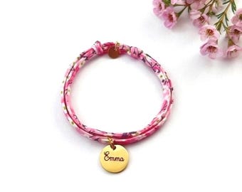 Pulsera Liberty personalizada - Regalo para el Día de la Madre - Joyería grabada - Pulsera para mujeres y niños