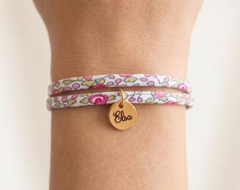 Pulsera personalizada con estampado Liberty, regalo personalizado para el Día de la Madre, pulsera para mujer