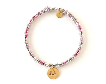 Pulsera de cordón Liberty, joyería personalizable, regalo para mujeres, joyería infantil
