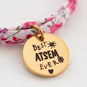 Gepersonaliseerde armband voor leerkrachten, cadeau voor onderwijsassistenten, gegraveerde Liberty-armband, bedankje voor de leerkracht, cadeau voor het einde van het schooljaar, gepersonaliseerde sieraden