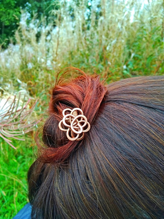 Rose Hair Pin Hair Holder Flower Hair Pin Metal Hair Clip Etsy