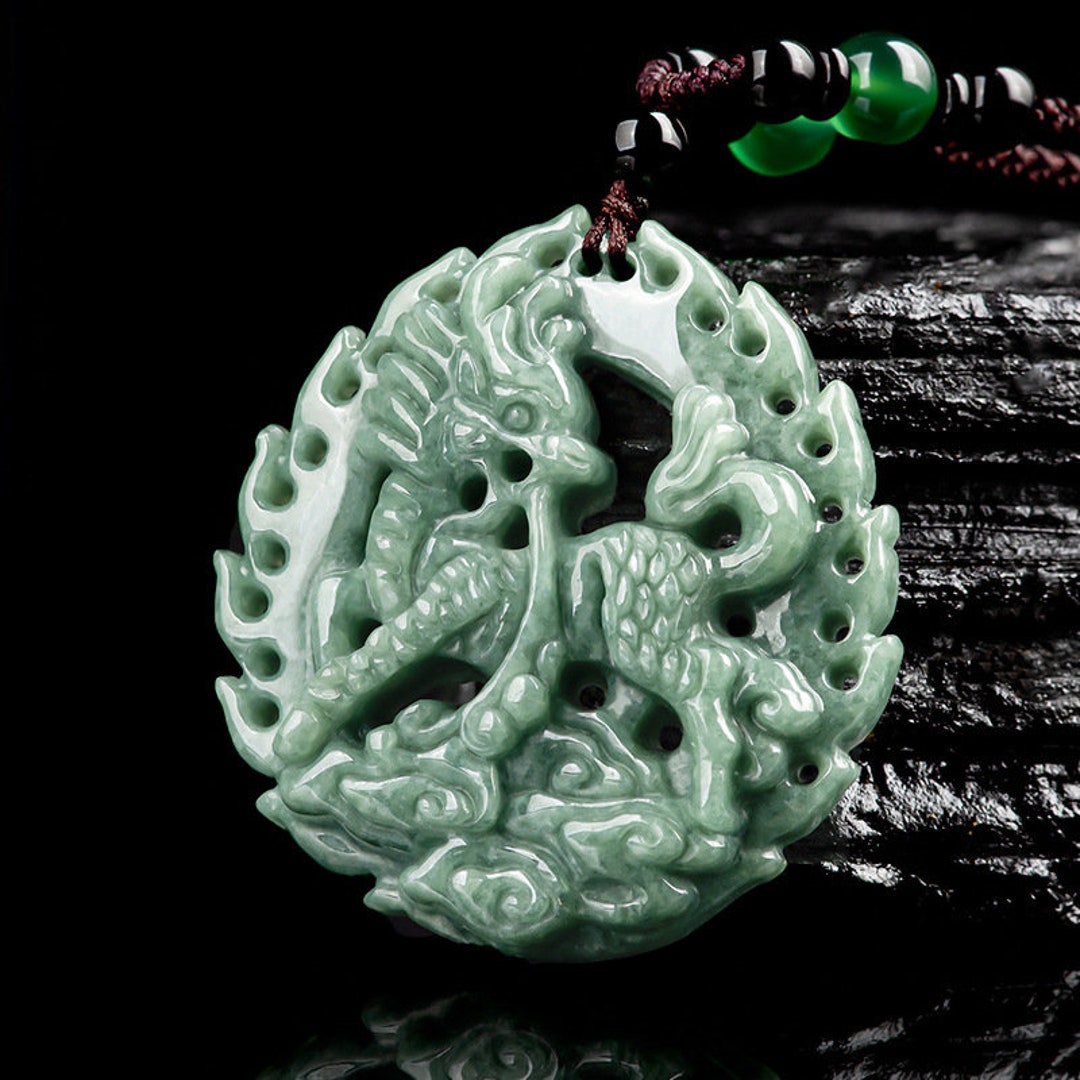 Authentic Type A Jadeite Qi Lin Real Genuine Jade Pendant - Etsy