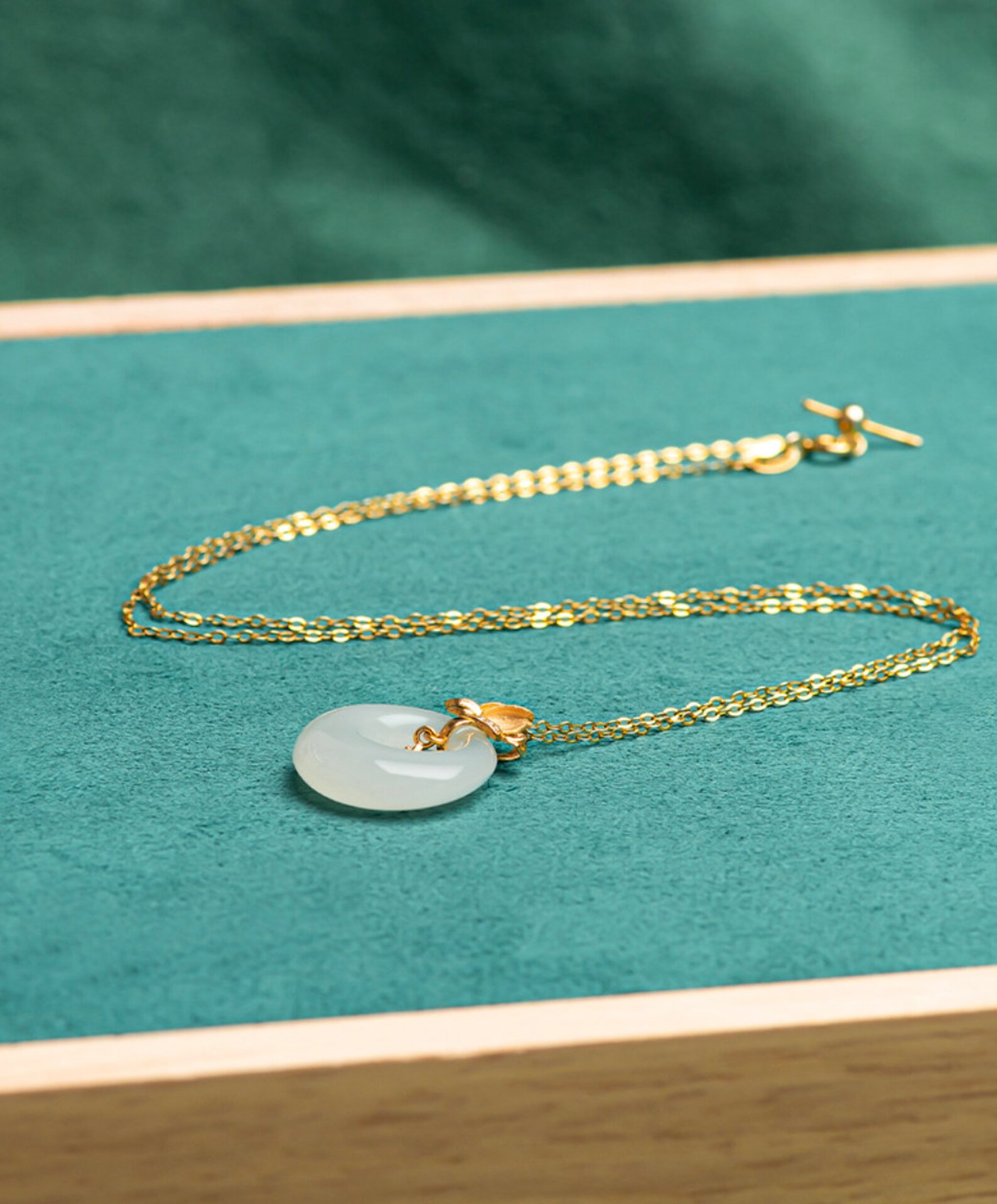 Authentic Suet White Tallow Jade Peaceful Ring 18K Gold Inlay Etsy