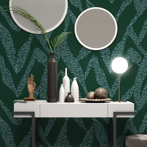 Green Tiger Dash Wallpaper: Modern Peel and Stick Wall Decor
