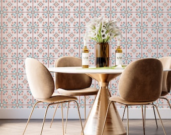 Spanish Floral Tile (Terracotta) Removable Wallpaper