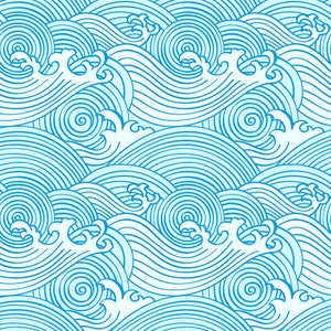 WAVES WALLPAPER, OCEAN Wall Mural, Sea Themed Decor, Custom Nature Wave ...