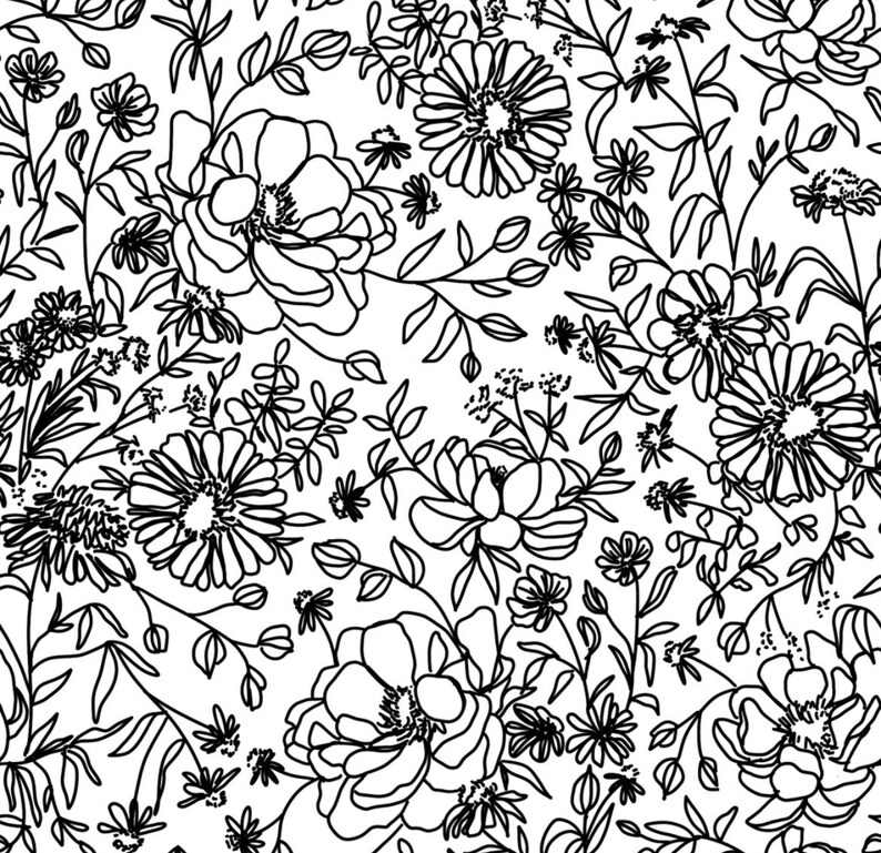 REMOVABLE WALLPAPER Outline Wallpaper Aesthetic Wallpaper Etsy