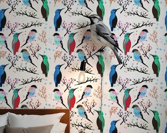 SMALL BIRDS Removable Wallpaper