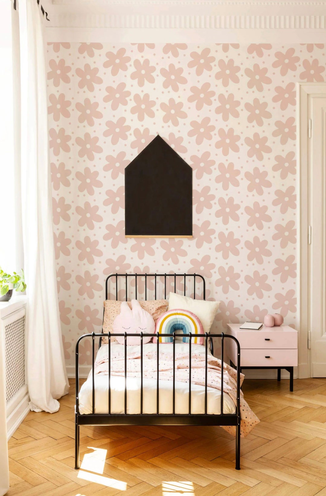 Pink Pennylane Removable Wallpaper - Etsy