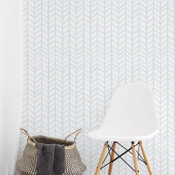 Herringbone Peel and Stick Wallpaper Etsy