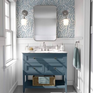 DROPLETS Removable Mural WALLPAPER – Hand Painted ADHESIVE Peel And Stick By Artist Heather Bloem