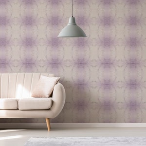 Papel Pintado Desmontable Geométrico Líneas y Lila 558