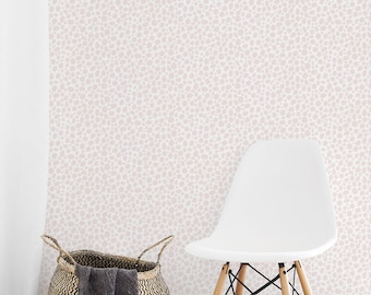 Pale Pink Dot Wallpaper: Removable Minimalist Wall Covering
