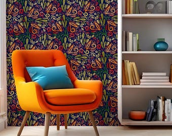 Indian Swirl Removable Wallpaper