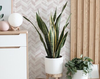 Blush Chevron Watercolor Removable Wallpaper: Scandi Peel and Stick