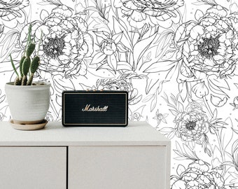 PEONIES Removable WALLPAPER For PLANT Lovers – Floral Peel & Stick And Traditional Wallpaper