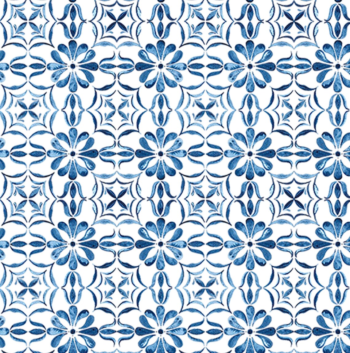 Mexican Tile in Blue Removable Wallpaper - Etsy Canada