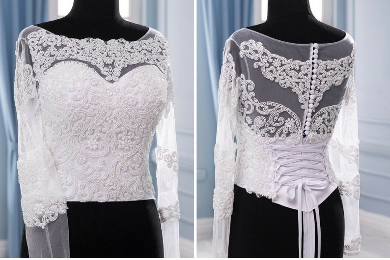 Free shipping Bridal corset Beaded Wedding corset for dress Detail for wedding dress Bridal separates Wedding separates UP Wedding dress