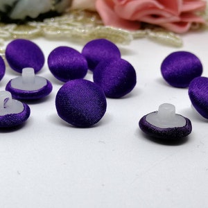 Purple satin fabric buttons Bridal Purple fabric covered buttons, plum fabric satin  buttons,Plum  buttons for dress , Plum  wedding buttons