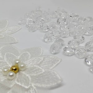 1000 pc wedding buttons Transparent bridal  buttons Plastic wedding  buttons for sewing dress Small Crystal buttons Super offer for wedding