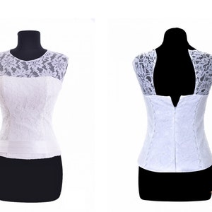 Wedding corset dress White Bridal corset it detail wedding dress White wedding dress Separate corset for wedding gown Ivory bridal corset