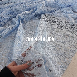 5 Colors Bridal Lace Fabric by the Yard Wedding Lace French - Etsy