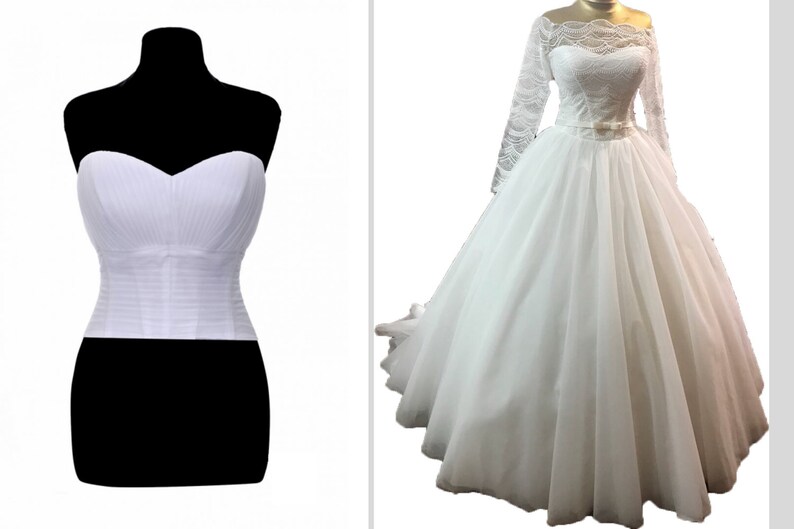 Wedding Corset for Dress White Wedding Corset Ivory Separate - Etsy