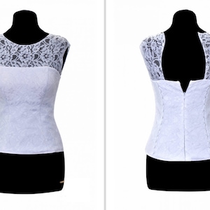 White corset for wedding dress, Corset separate for skirt, White wedding dress, Lace corset wedding handmade Ivory corset for wedding dress