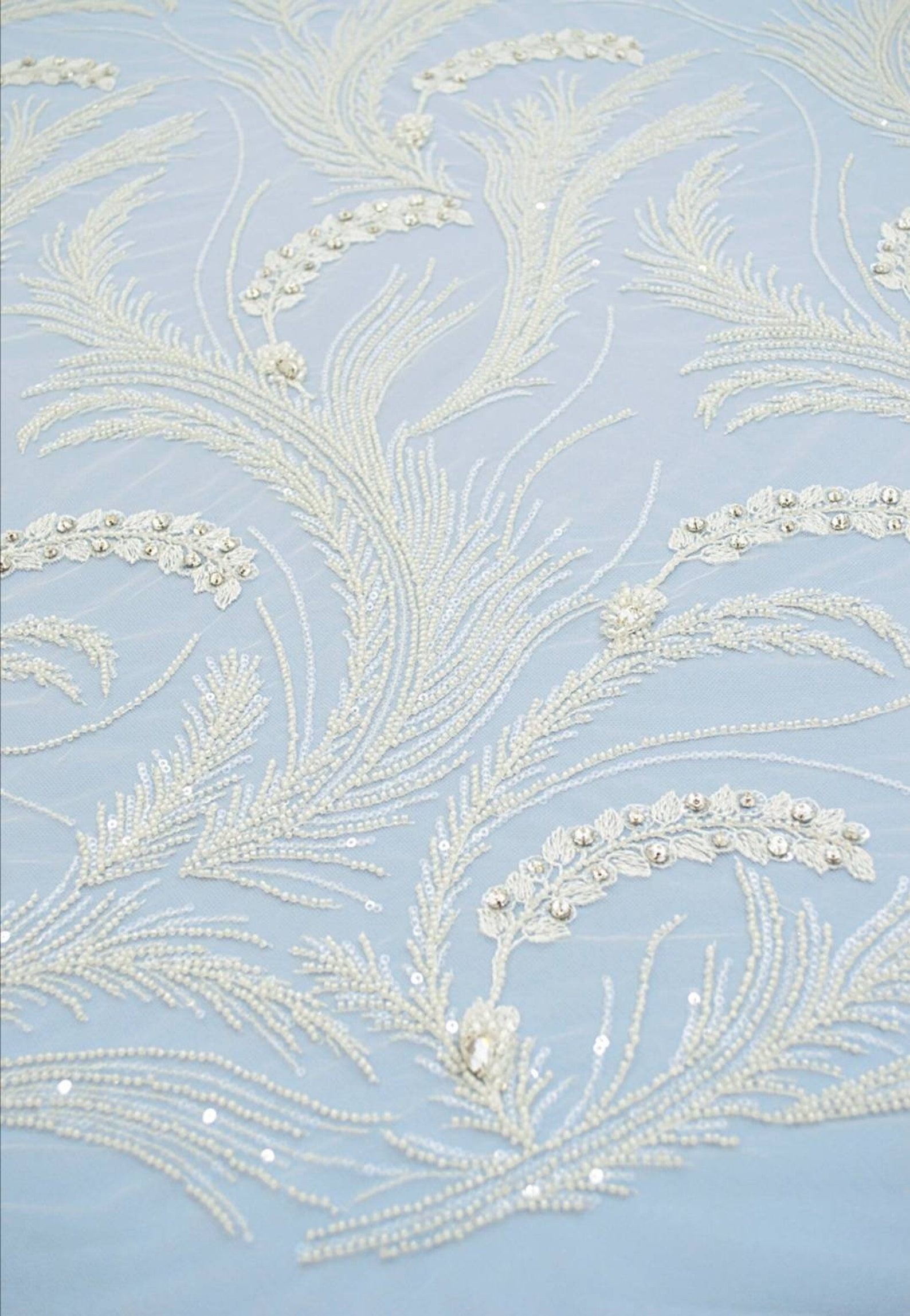 Ivory Embroidered 3d Lace Eb5029 main image 1