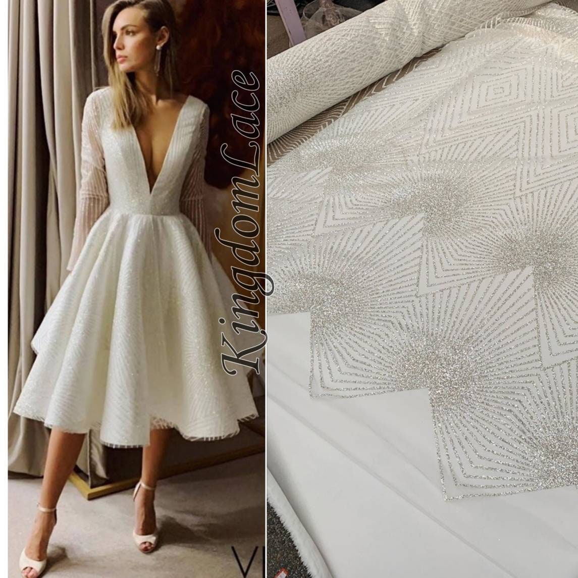 Sparkly White Dress - Etsy