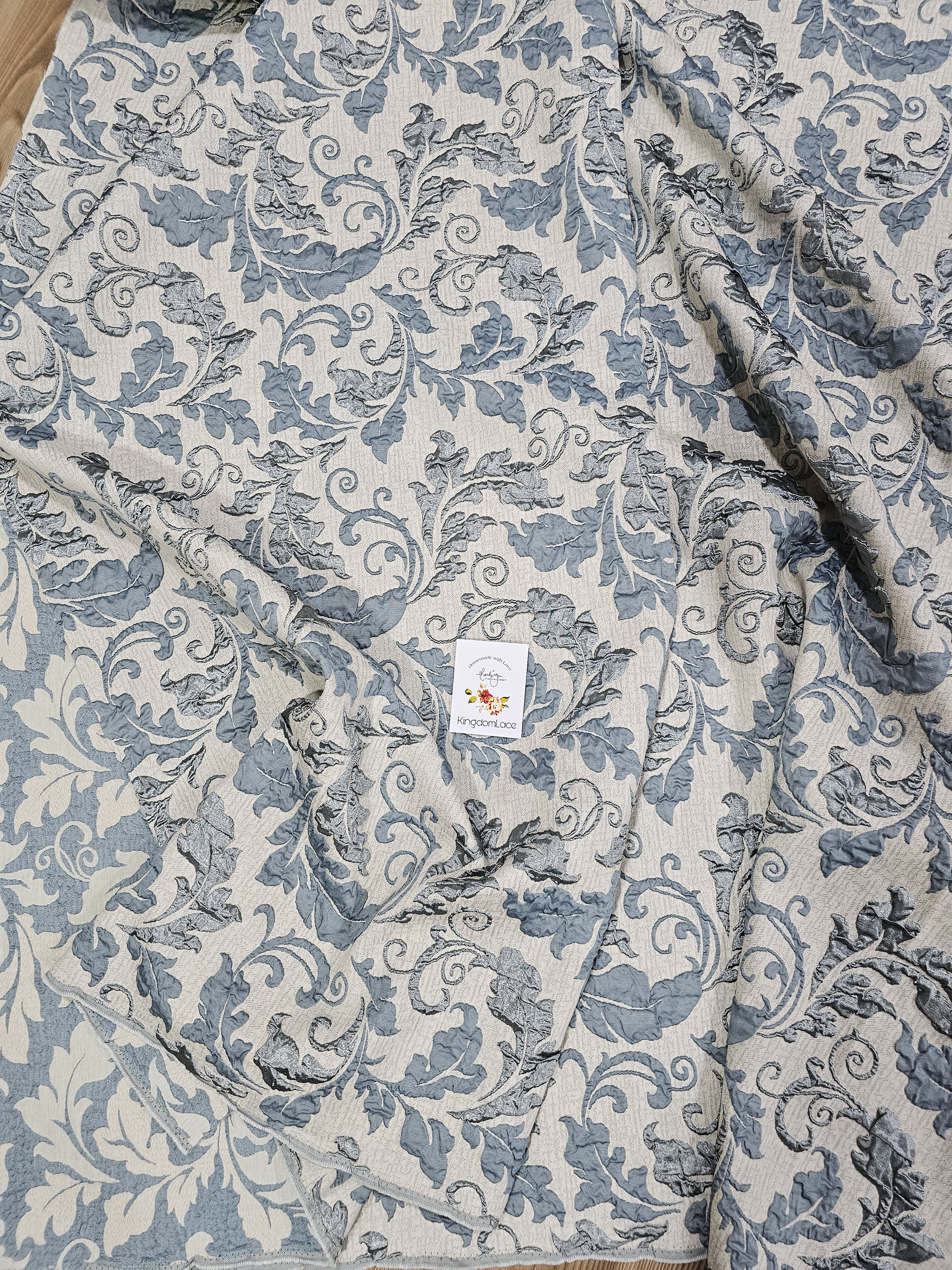 80s TOROY 3D Jacquard weave Vneck Knit Jacquard Fabric - BY THE Arts