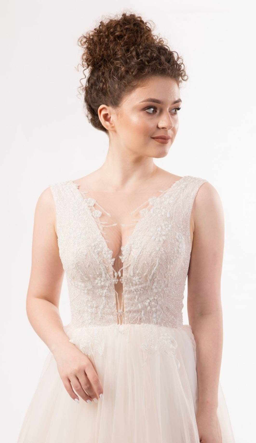 light blue lace top dress Dusty Blue Halter Neck Off The Shoulder Lace Top Evening Dress main image 0