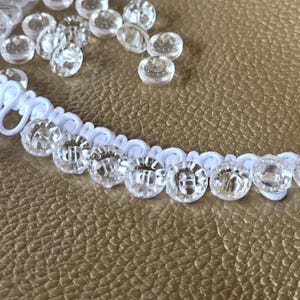 Set 1000 pc wedding buttons 16 L size / Transparent bridal buttons Plastic bridal buttons for sewing the wedding dress image 9