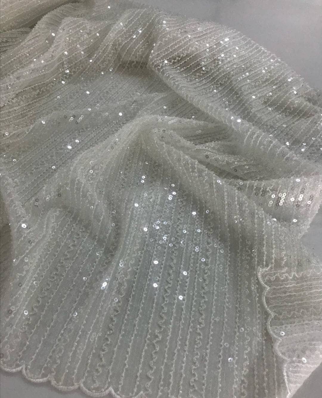 Ivory Embroidered Lace Cortina