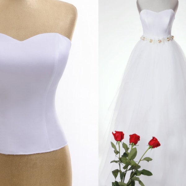 Wedding Corset Wedding Top Wedding Separates Wedding Gown High Quality White Wedding Corsets Wedding gown for bridal Ivory wedding dress #28