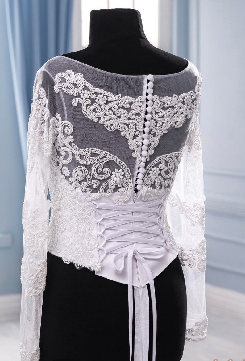 Free shipping Bridal corset Beaded Wedding corset for dress Detail for wedding dress Bridal separates Wedding separates UP Wedding dress