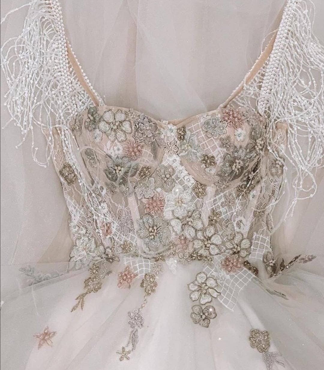 beads with embroidery and pearl 3D embroidery wedding lace bridal lace fabrics supplier main image 1