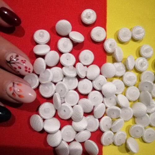 Wedding Buttons With Covered Tulle Ivory Bridal Buttons for Etsy