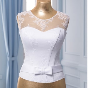 Detail for wedding dress Corset Separate detail  White Corset for wedding dress corset Wedding top Bridal top separate Wedding bodice corset