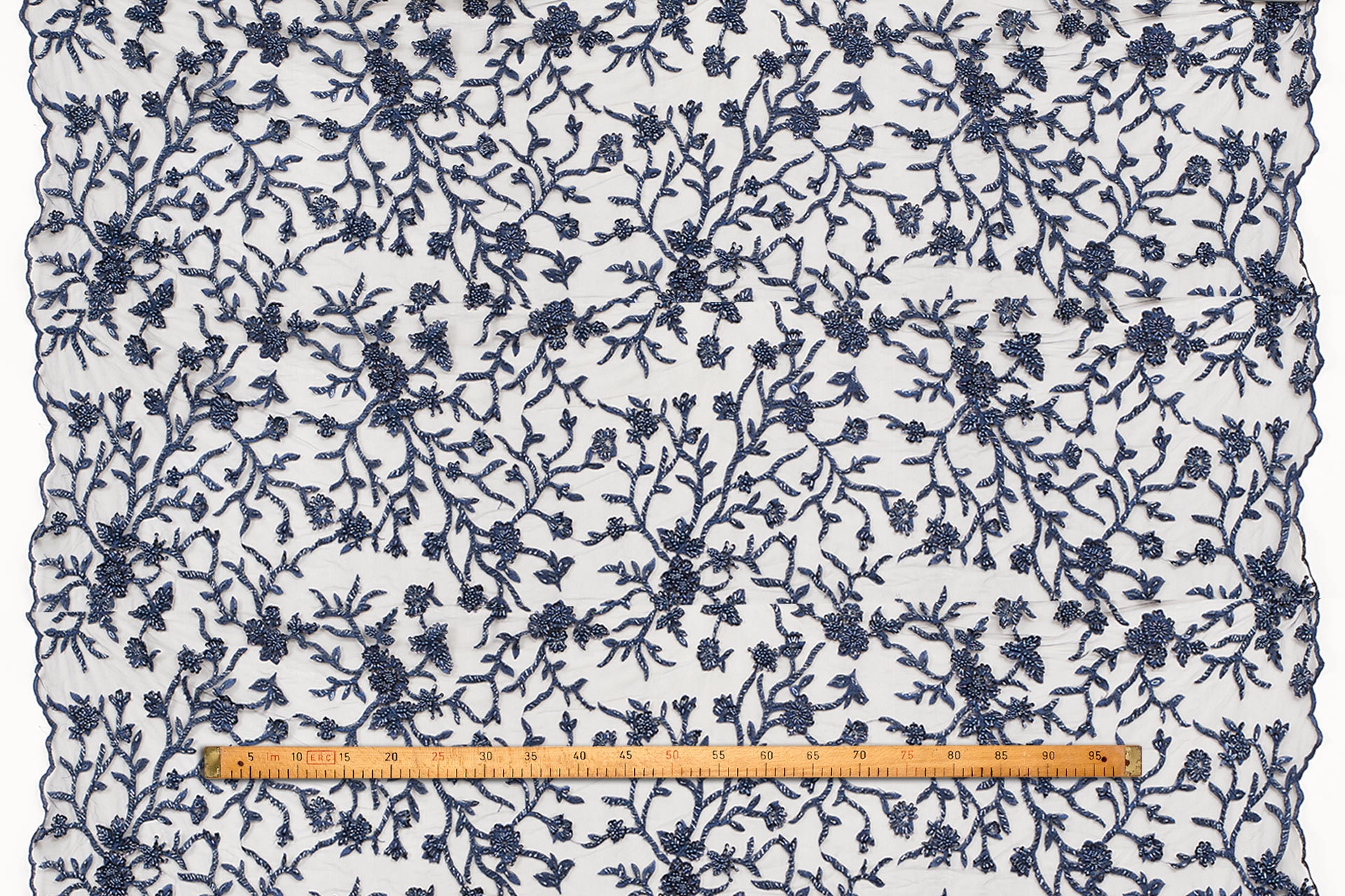 Navy Embroidered Lace Eb3053