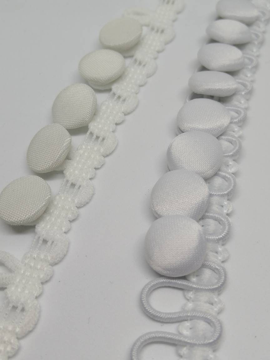 100 Pieces Bridal Ivory Button Fabric Button Satin Fabric Cover Button ...