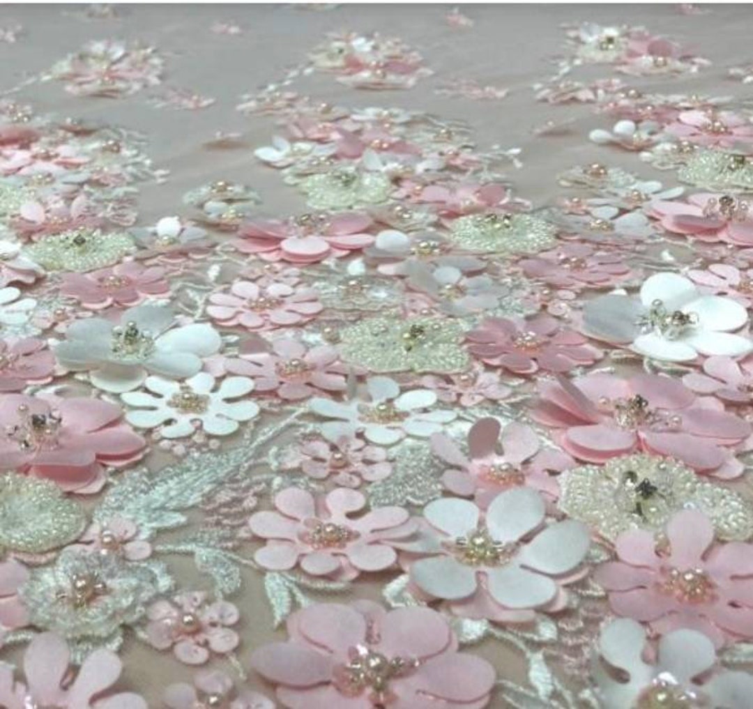 3d Luxury Bridal Lace Fabric off White Wedding Fabric Lace Embroidered