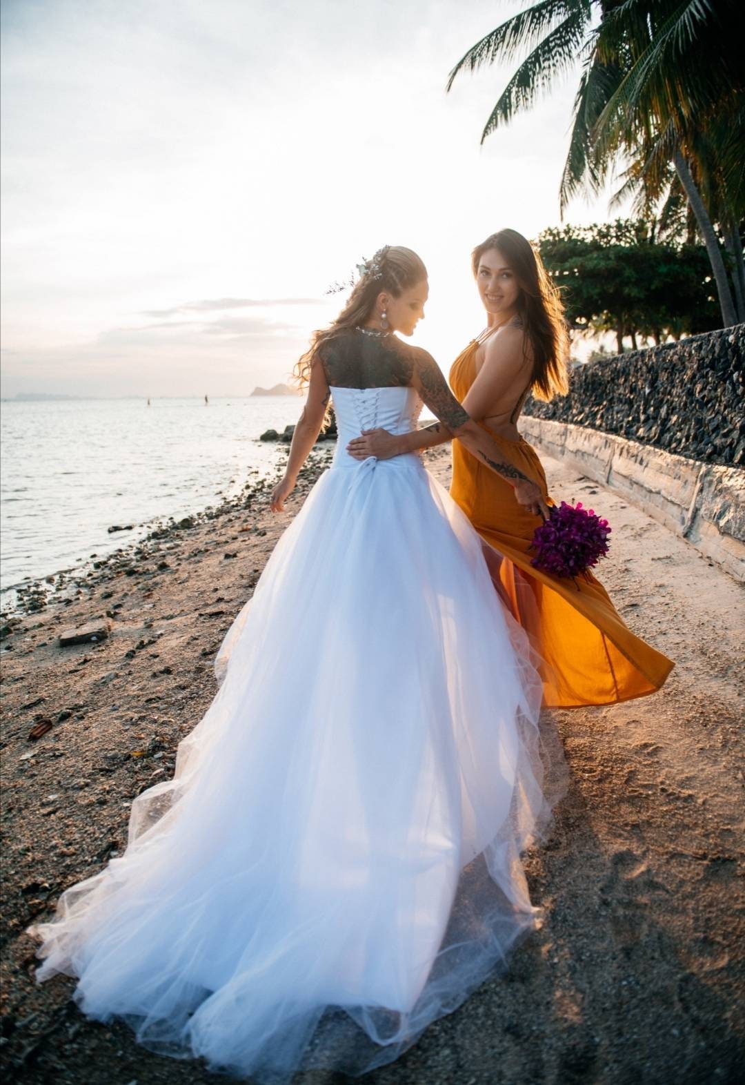 strapless summer dresses beach Simple Beach Wedding Dress, Dresses For Wedding, Bridal Gown ,Bride Dr –  DressesTailor main image 1