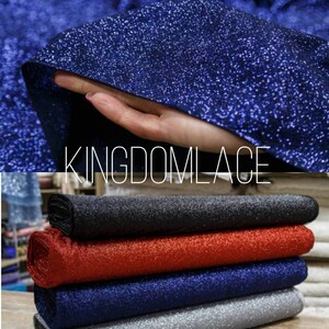 Stretch glitter tulle fabric Blue glitter fabric lace Red glitter fabric Black glitter fabric lace Gray glitter fabric By the yard Evening