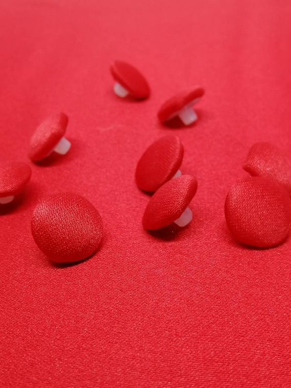 Red fabric buttons sale