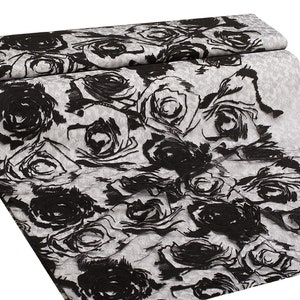 Negro bordado rosa encaje Rosa encaje tela negro encaje boda negro encaje nupcial negro encaje negro encaje negro para vestido de novia por la tela de boda de 1 yarda