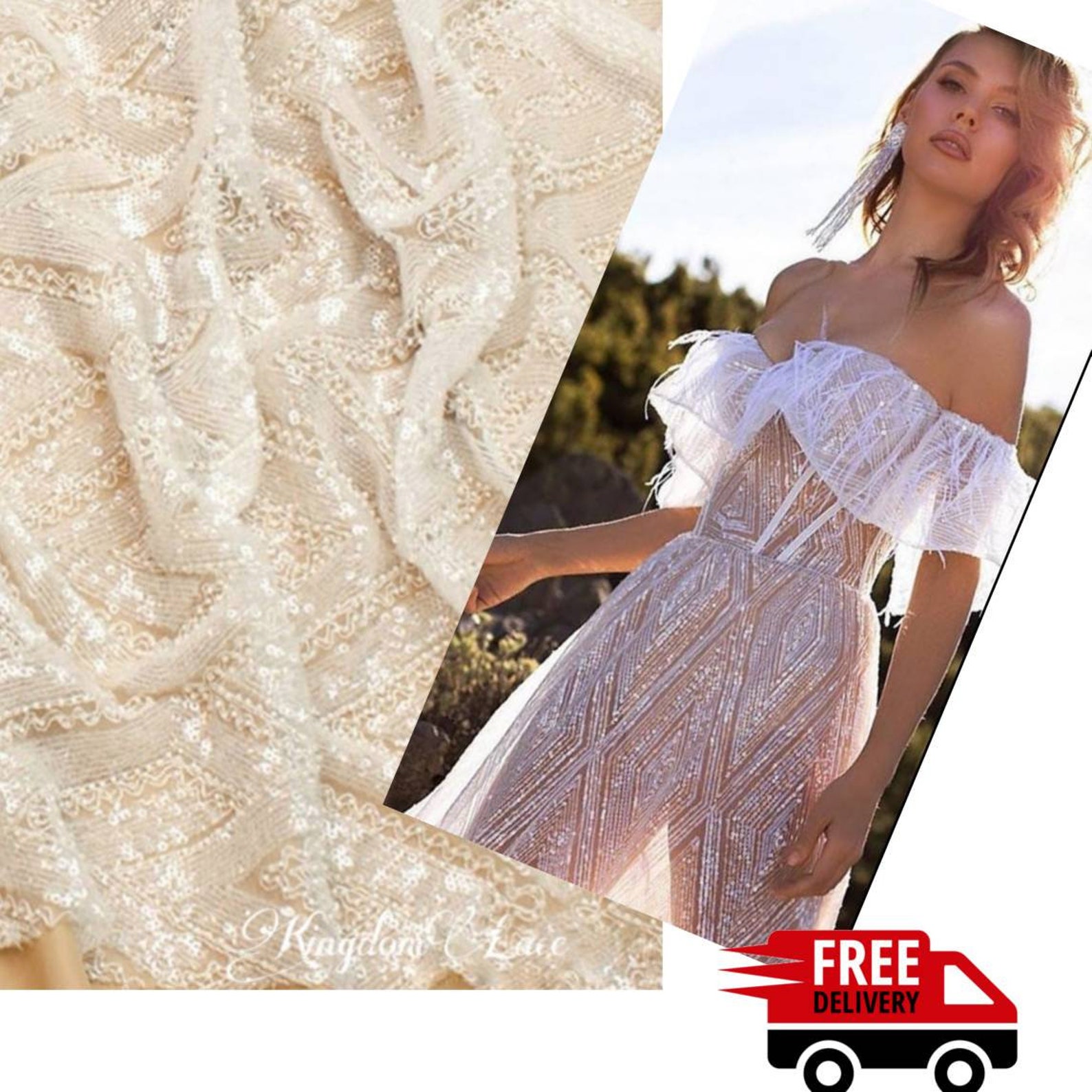 Ivory 3d Bridal Lace Winnifred