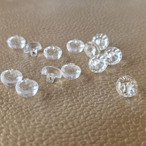 Set 1000 pc wedding buttons 16 L size / Transparent bridal buttons Plastic bridal buttons for sewing the wedding dress image 7