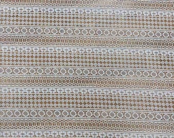 Off whboho Bridal lace fabric Ivory guipure wedding lace Guipure lace fabrics African fabric lace By the yard fabric lace Elegant fabric lac